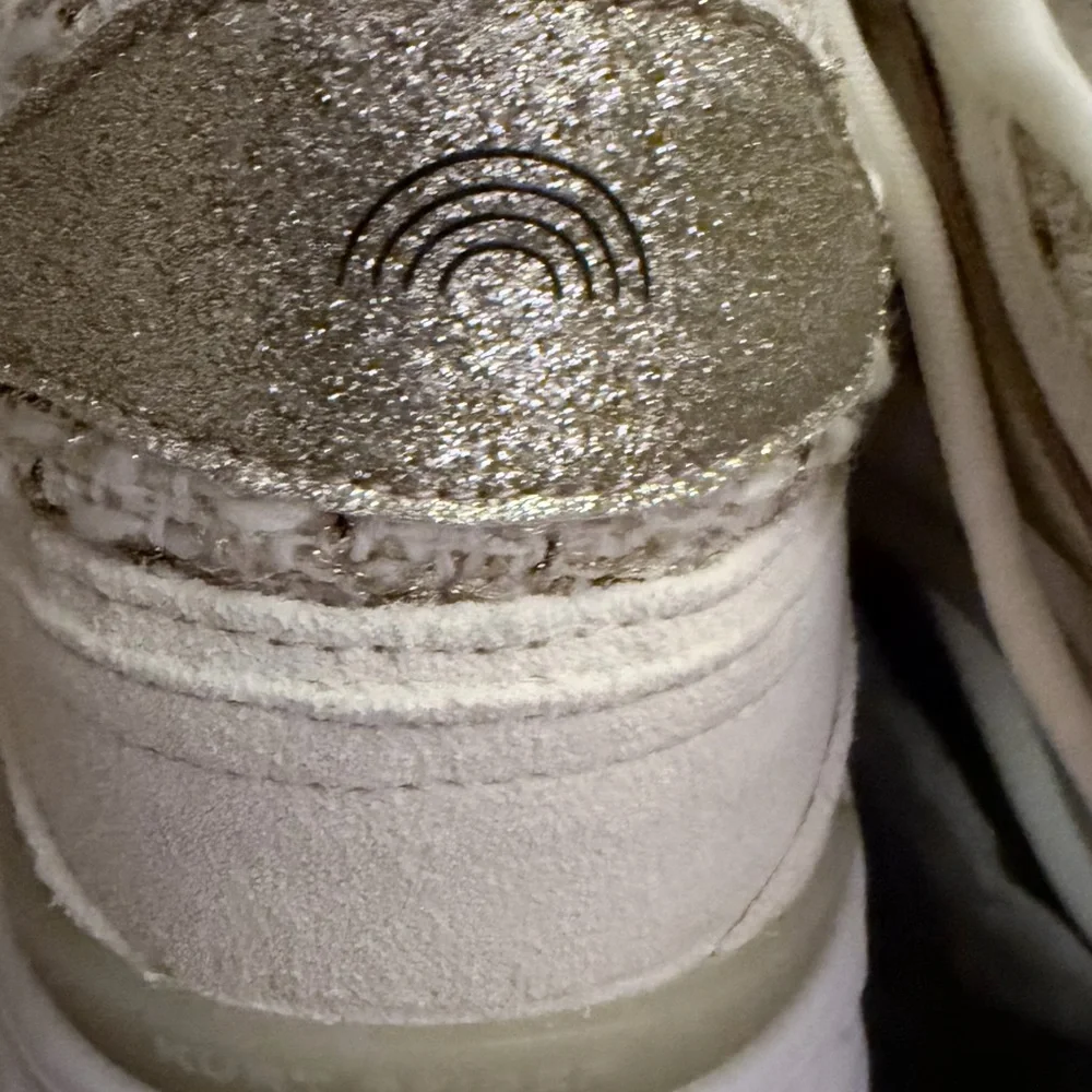 Kurt Geiger White and Gold Sneakers - Picture 8 of 11